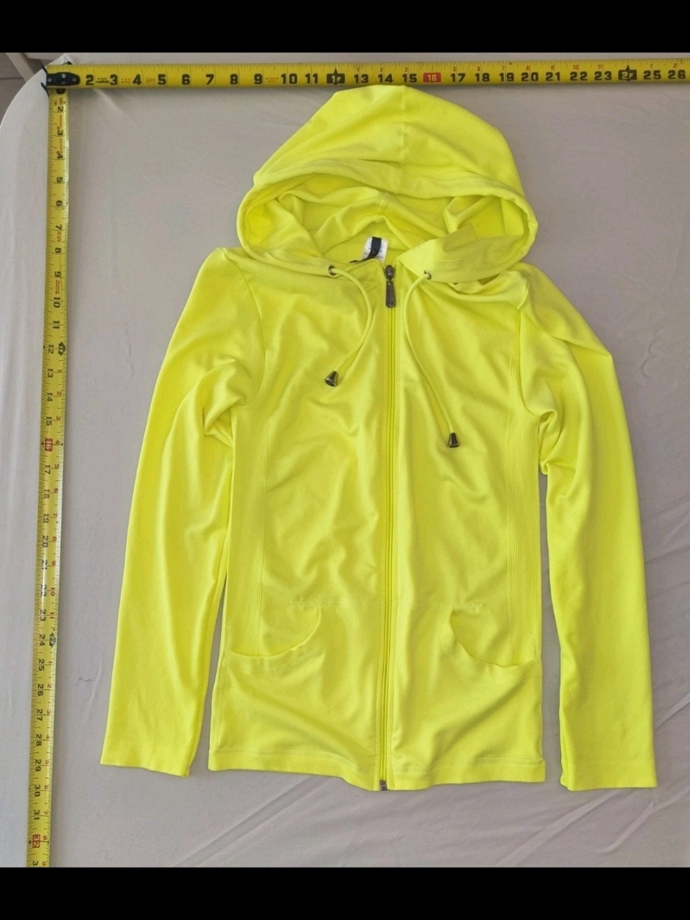New Mix Neon Yellow Hooded Zip-Up Jacket